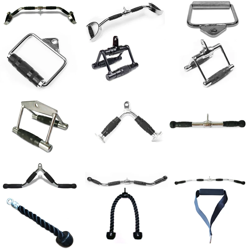 龙门架运动把手健身器材辅助配件小飞鸟划船高位下拉背杆高位下拉