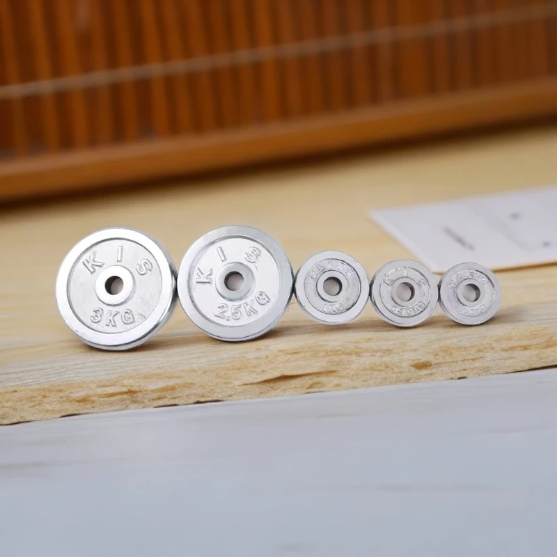 电镀杠铃片哑铃片510/20公斤小孔铸铁配重片家用健身练习哑铃器材