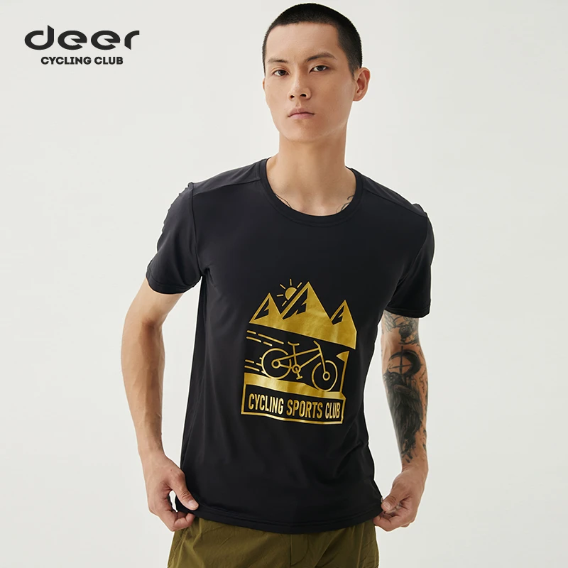 dee小鹿通勤骑行服夏季单向导湿科技休闲排汗透气速干高弹上衣