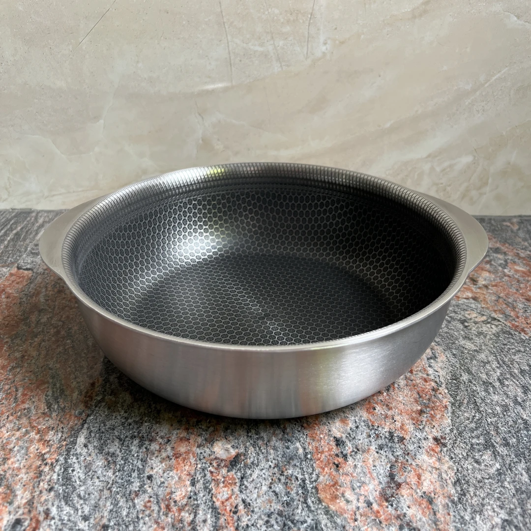 迪尼兰316不锈钢火锅盆双耳不粘锅火锅汤盆一体成型烙饼炒菜煎蛋