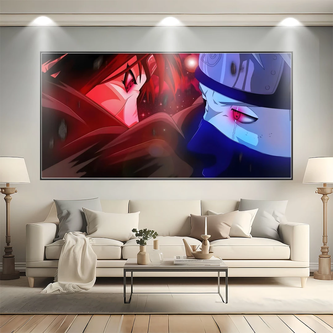 【铝合金框】(火影•写轮眼)客厅卧室床头电竞房客厅动漫装饰画高清