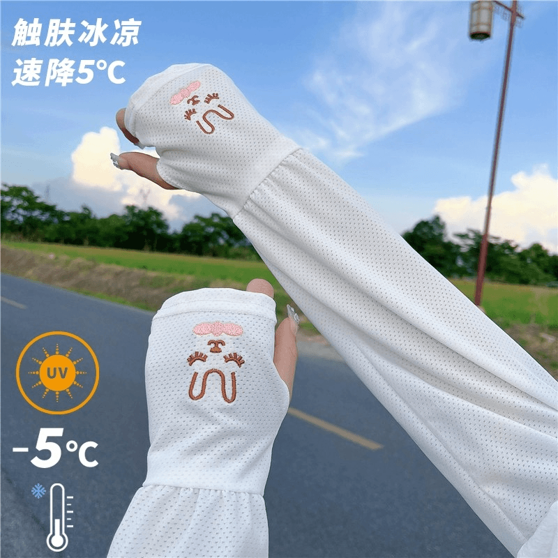2024新款开车防晒遮手大码宽松袖套防夏季冰袖女冰丝套手臂
