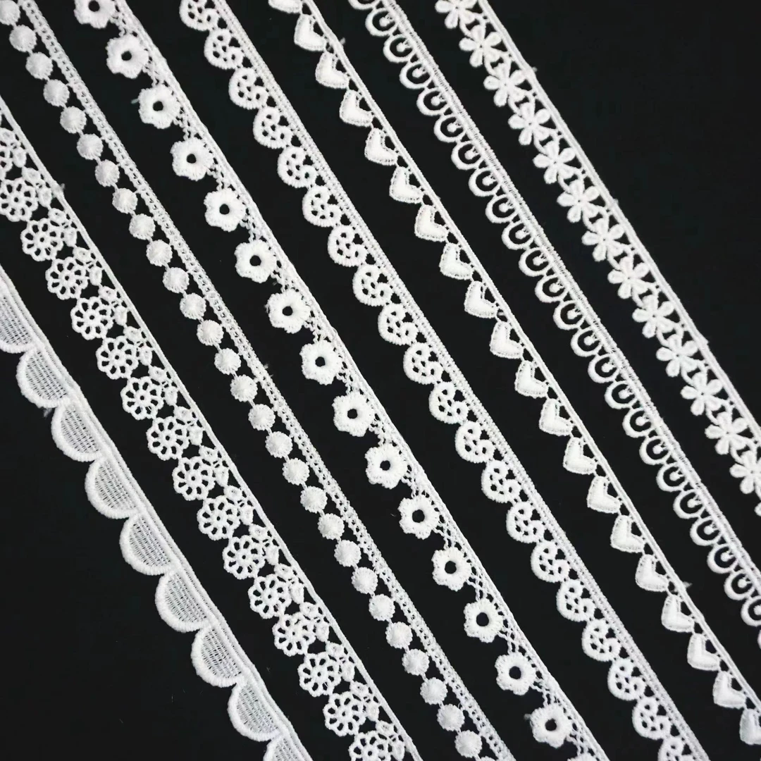 涤光丝花边 宽3cm花边 绣花 蕾丝花边 水溶花边 服装辅料DIY
