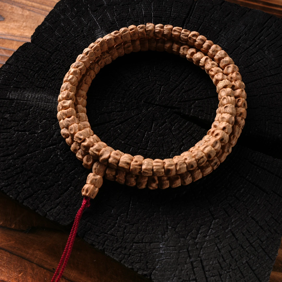 【朝奉文玩】柏香籽（编号J365天然文玩柏香籽108长串尺寸 7+