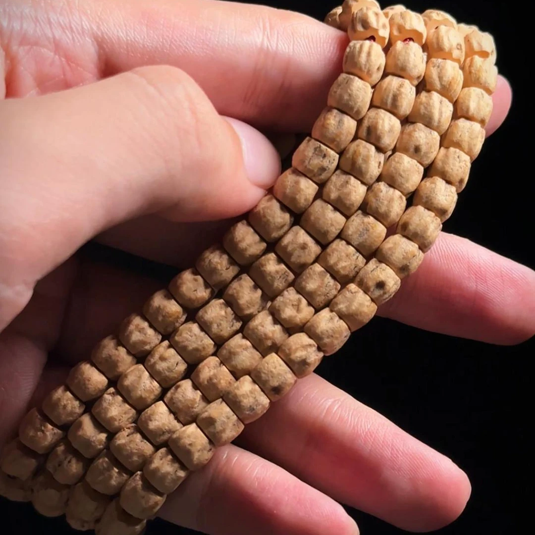 【朝奉文玩】柏香籽（编号J163 天然文玩柏香籽108长串尺寸 6