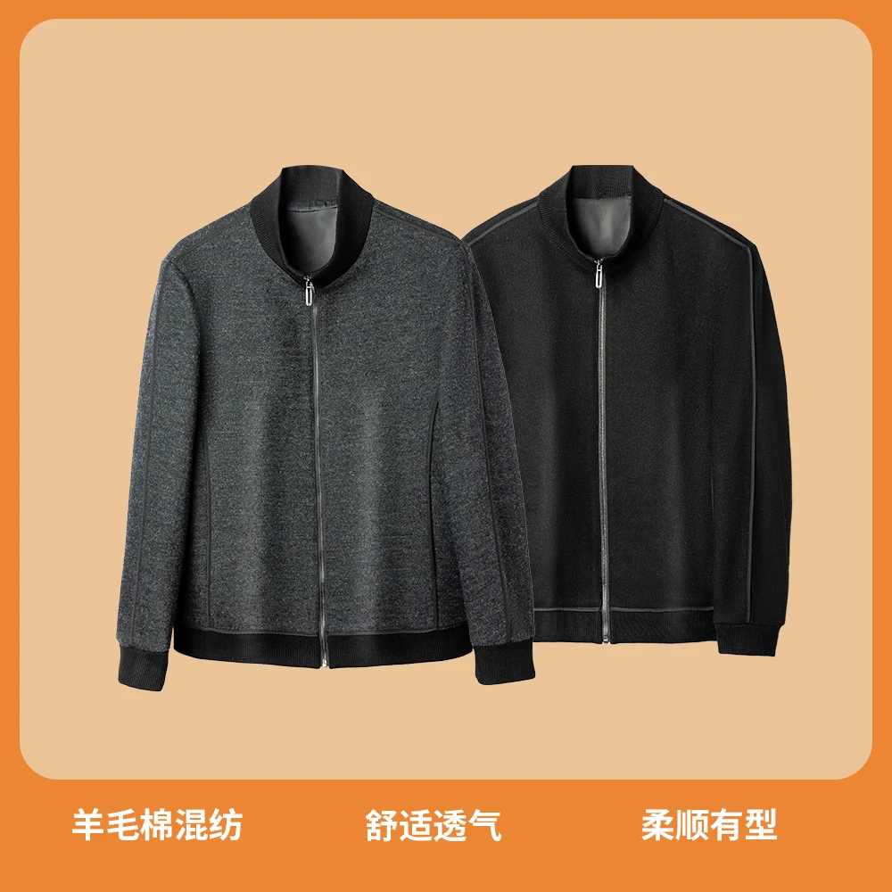 2025男士冬款夹克毛呢外套(9816)