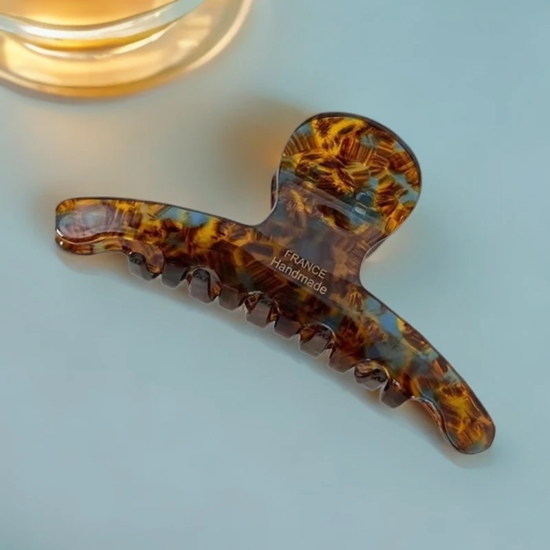 醋酸网红复古高马尾发夹气质百搭抓夹ins优雅鹿鹿同款盘发鲨鱼夹