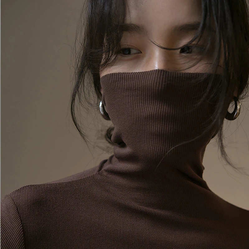 2025秋冬新款保暖叠穿修身亲肤内搭高领长袖百搭上衣女T恤打底衫