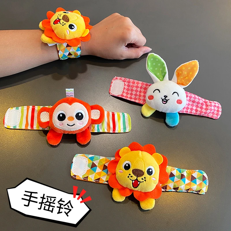 新生儿礼物宝宝毛绒布艺轻便手摇铃婴儿0-3个月-6个月玩具-1岁