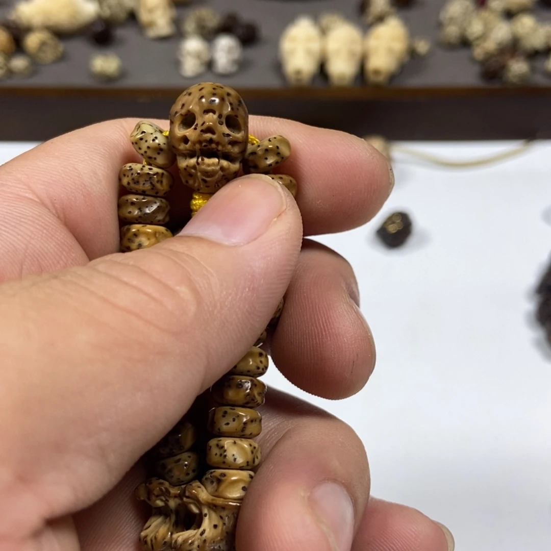 星月菩提吊坠招***猫三头骷髅三通