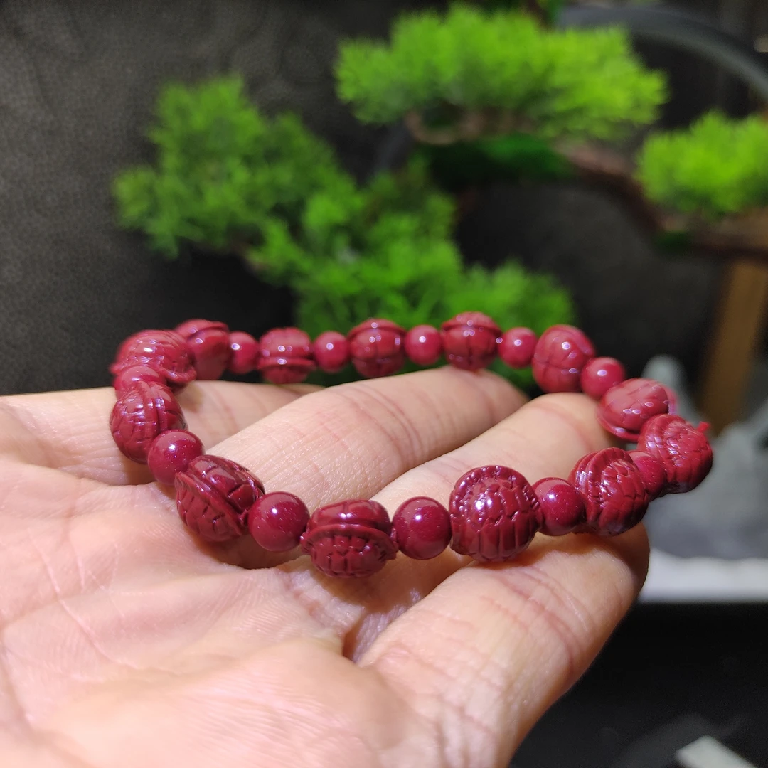 含辰砂工艺品碧霞寺直发紫金色富甲款手链精美雕刻老型单圈时尚