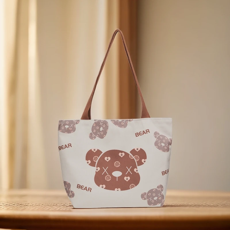 帆布包女2025新款上班通勤包托特包大容量手提慵懒风百搭单肩包