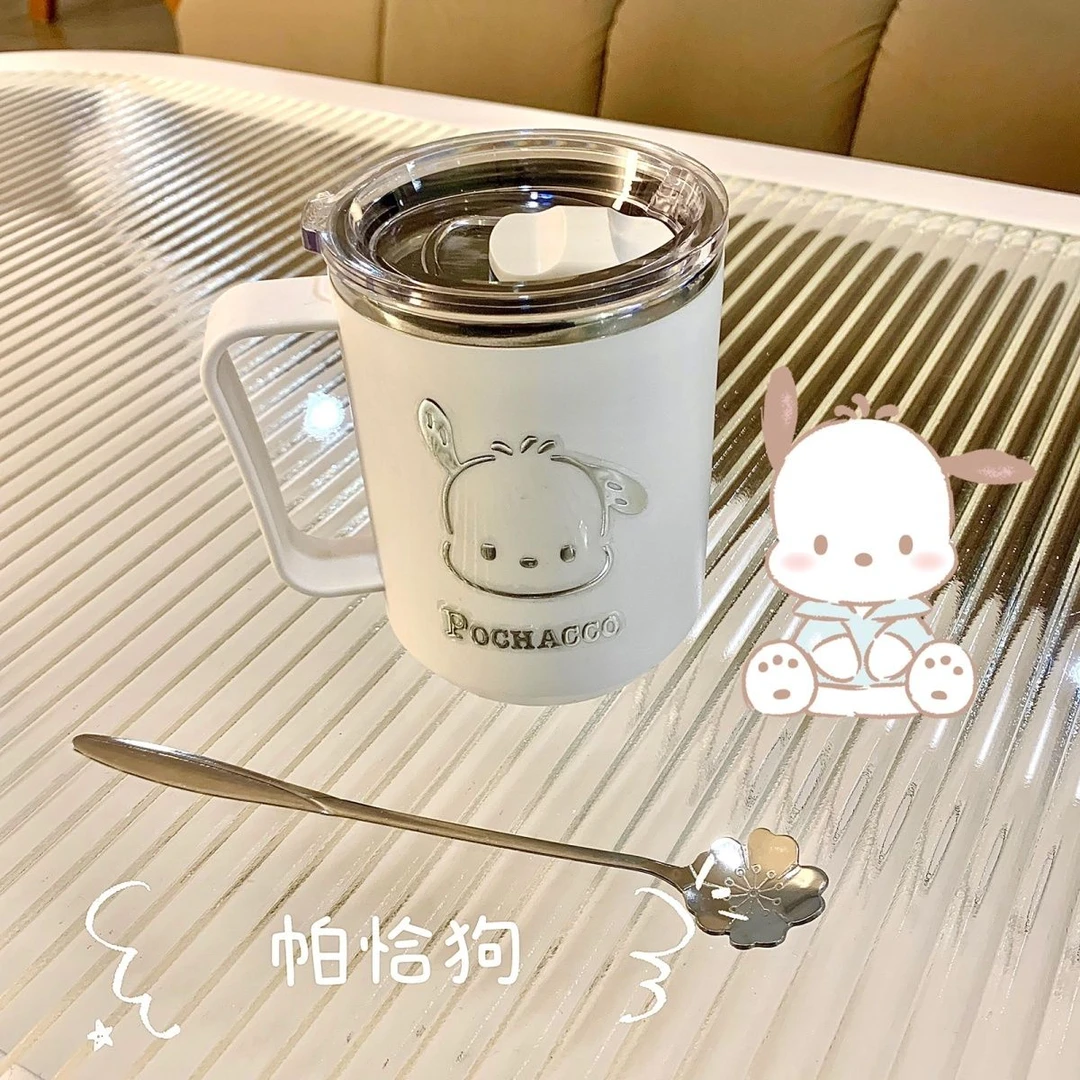 帕恰狗304不锈钢杯子保温带盖防摔上班族马克杯办公ins防摔杯子