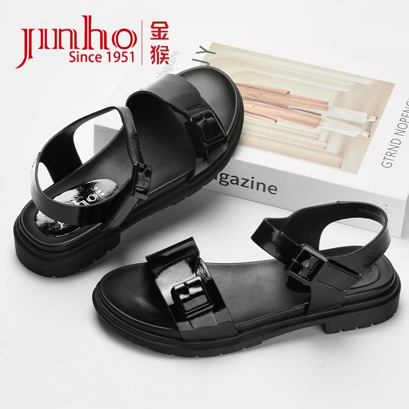 Jinho/金猴女士凉鞋夏季时尚休闲百搭软底凉鞋650111A/C