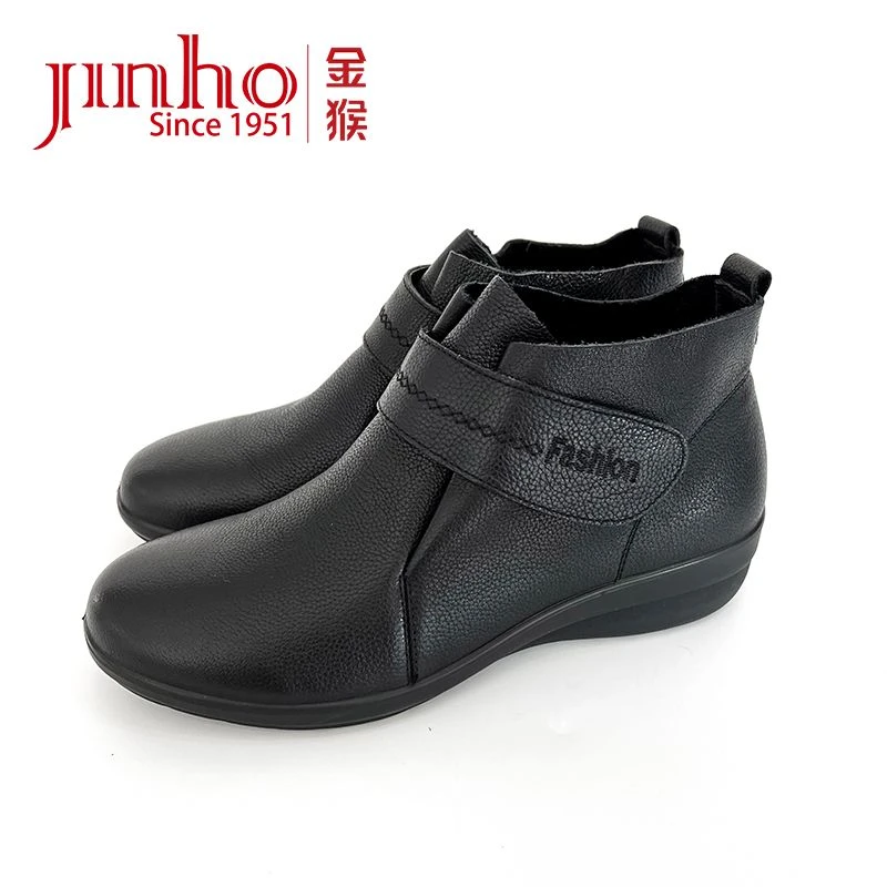 Jinho/金猴舒适时尚休闲平底短靴软底软面轻便圆头女鞋450019A/C