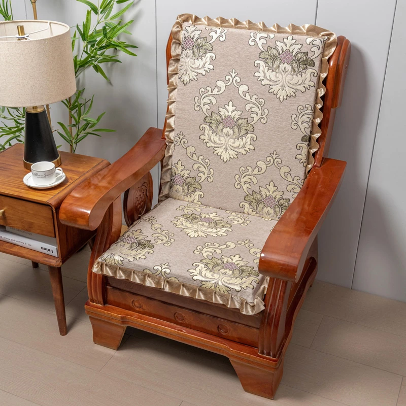 秋冬新款实木沙发垫带靠背一体长椅垫子三人座红木沙发垫四季联邦