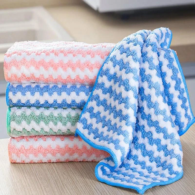 家用吸水抹布不掉毛不掉色加厚柔软去油干湿两用擦碗