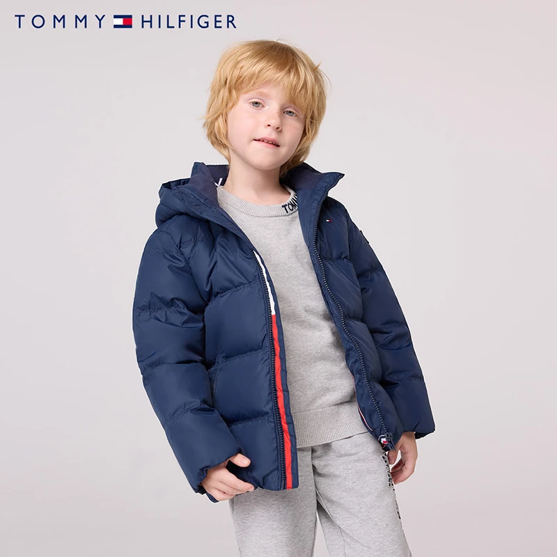 【官方旗舰】Tommy童装男童短款羽绒服中大童KB0KB05879
