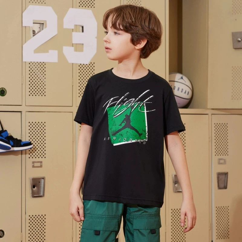 【官方旗舰】AIR JORDAN童装男女童短袖夏季新款大童运动短T恤C346