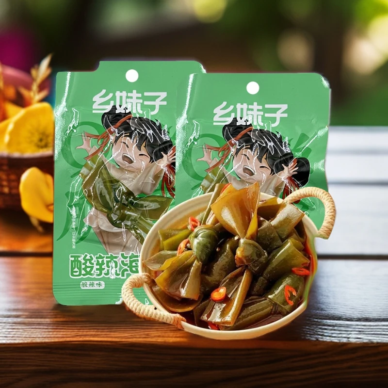 乡妹子酸辣海带结即食海鲜方便美味零食解馋好吃网红零食开袋风味