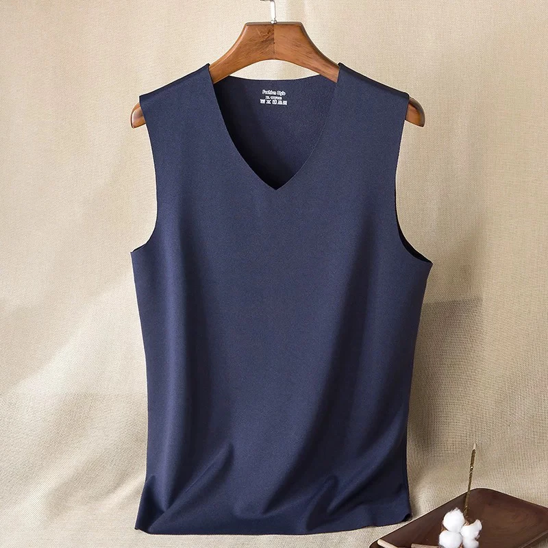 德绒保暖背心男士内穿无袖打底秋冬季加厚坎肩