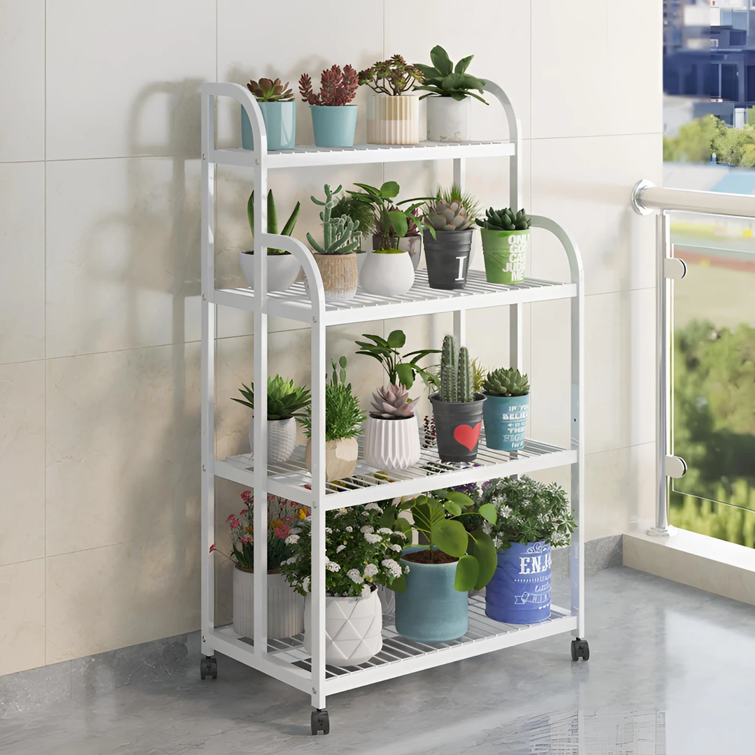 碳钢花架多层阶梯式落地阳台花盆置物架多肉花架子室内客厅花盆架