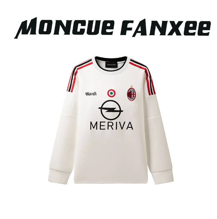 【AC米兰】02-03赛季米兰复古美式潮流长袖经典球衣风宽松百搭秋冬