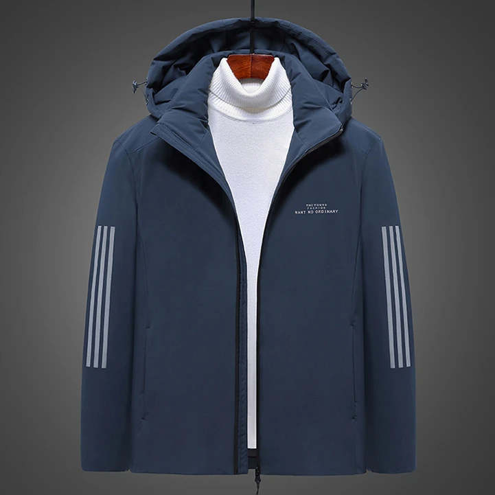 极索轻薄羽绒服新连帽男士短款百搭大码轻便休闲冬保暖鸭绒外套