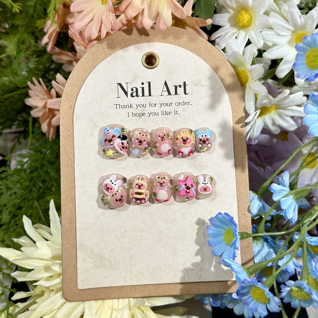 【超萌露比】纯手工穿戴甲高级感网红同款穿戴甲