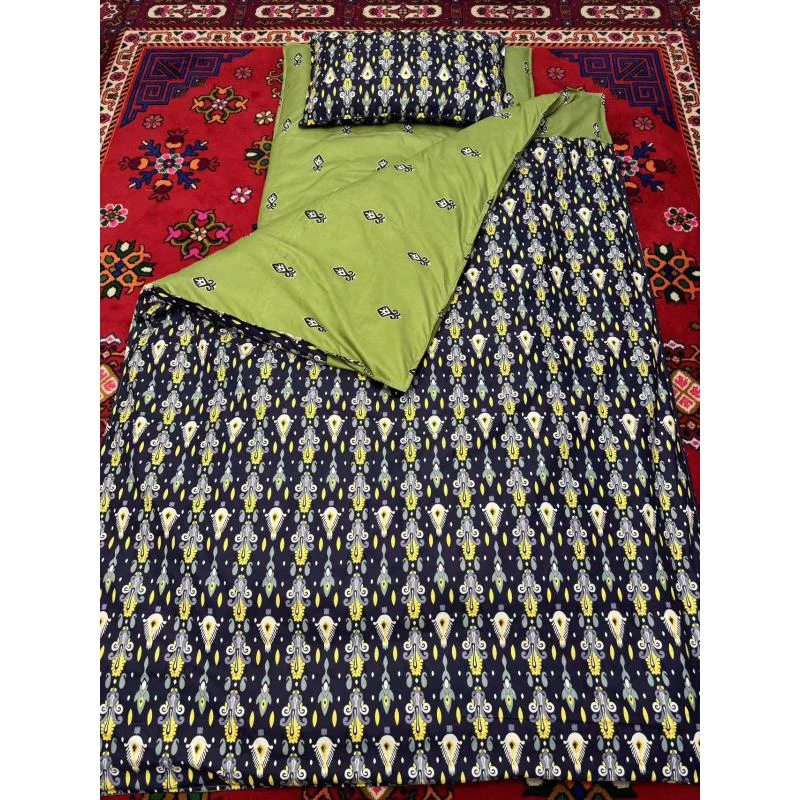 新款AB面床单用品 【绿蓝色】 舒适柔软 超软床单手工花色