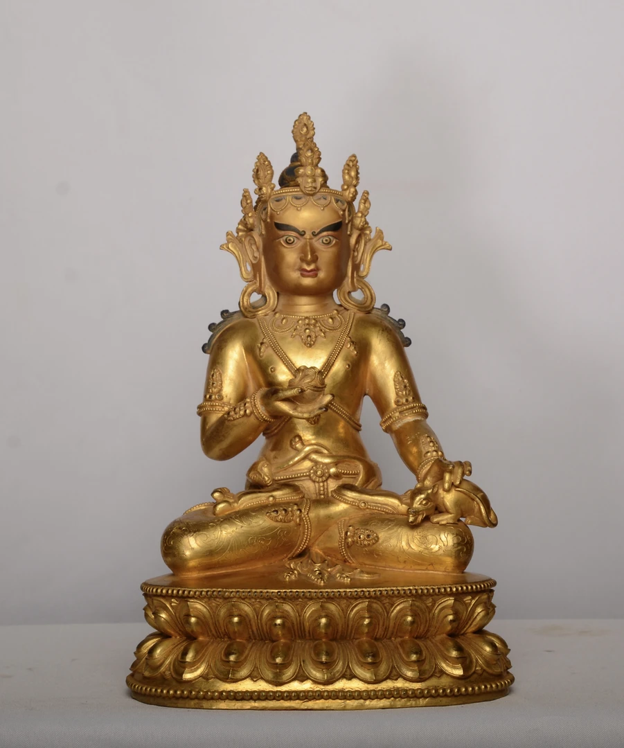 黄财神 紫铜铸造鎏金