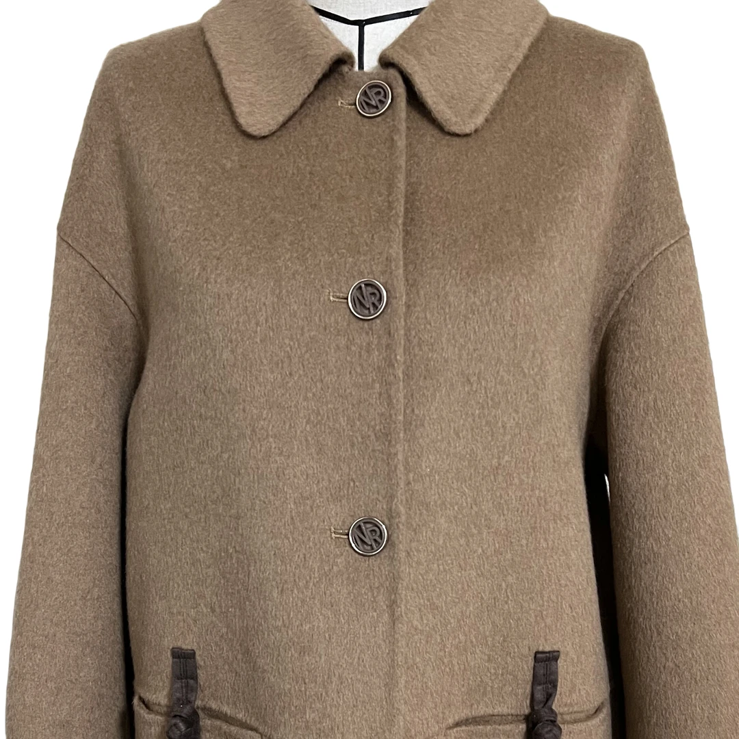 SM465E2-100%骆驼绒小领型休闲百搭款外套