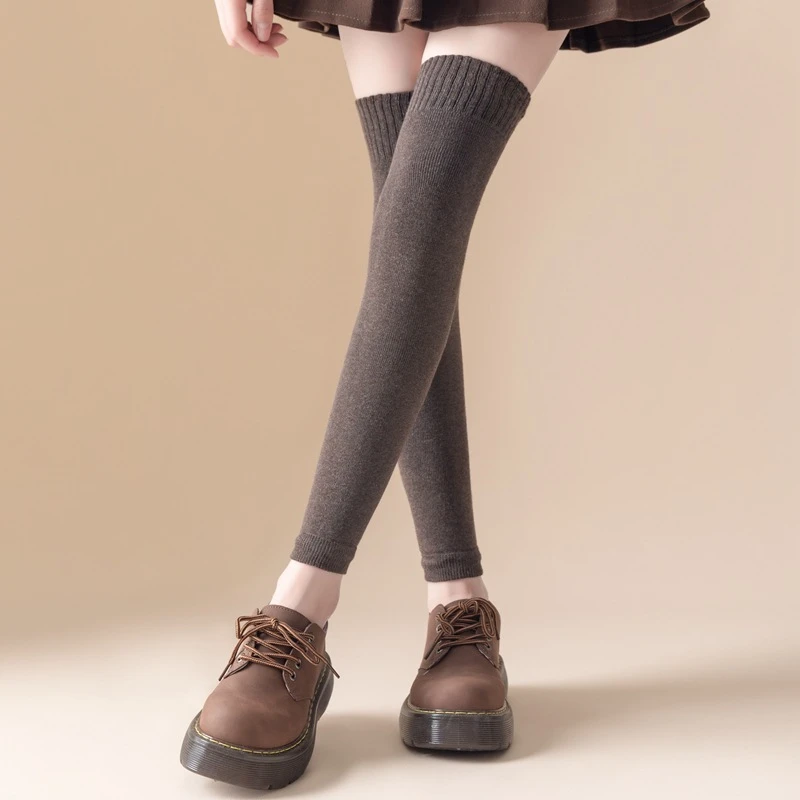 加绒加长保暖直筒护膝盖防下滑加厚抗寒袜套秋冬过膝长筒袜瑜伽袜