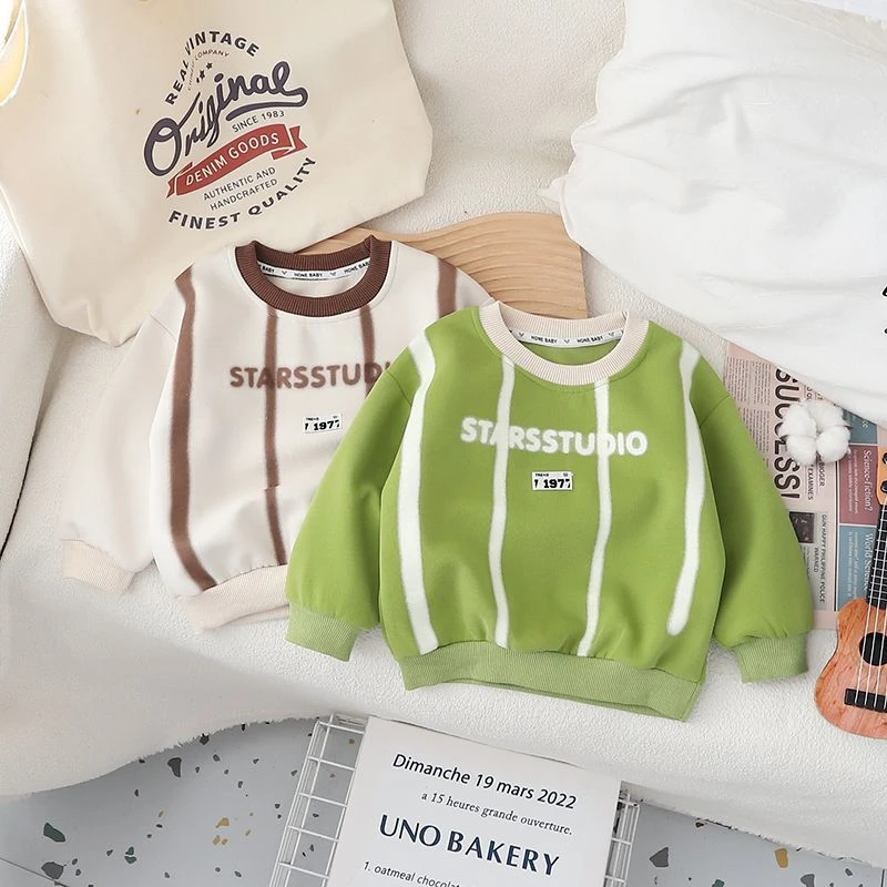 宝宝春秋洋气长袖T恤男童女童卫衣春秋款韩版小童领打底衫上衣