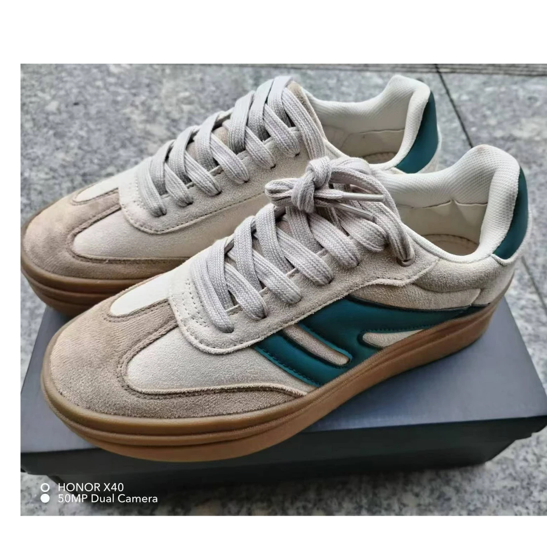 休闲透气时尚潮流女鞋潮鞋厚底系带休闲时尚鞋