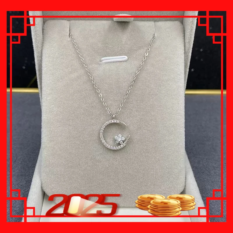 坠链均925银合成锆石 E【9252】月光星河项链时尚轻奢百搭设计感