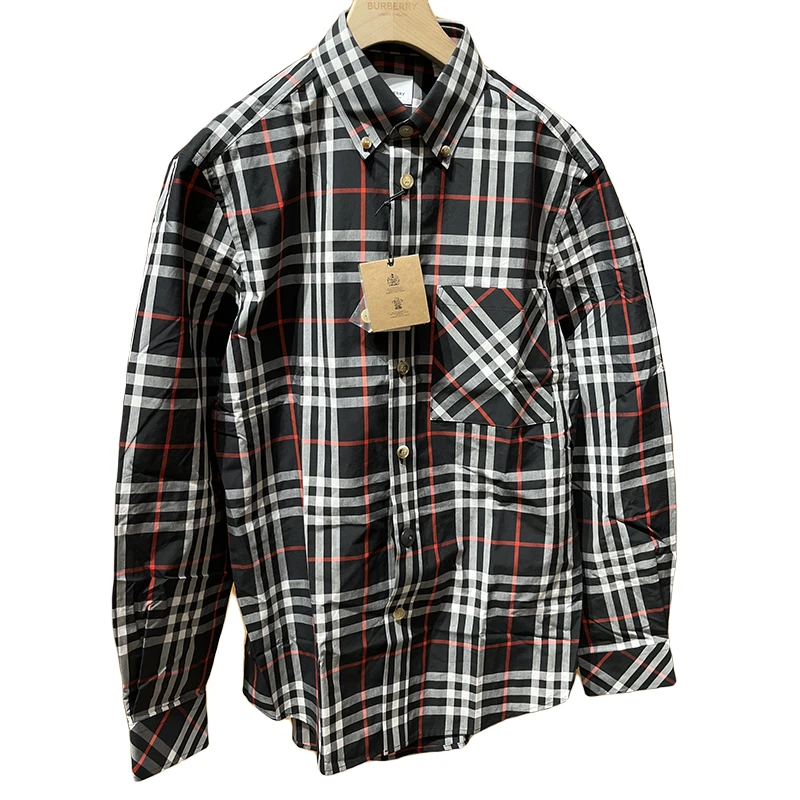 全新未使用 BURBERRY/博柏利 经典款 休闲时尚长袖衬衣