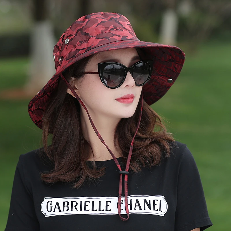 防晒帽女夏天户外登山帽可折叠休息百搭防紫外线女士夏季遮阳帽子