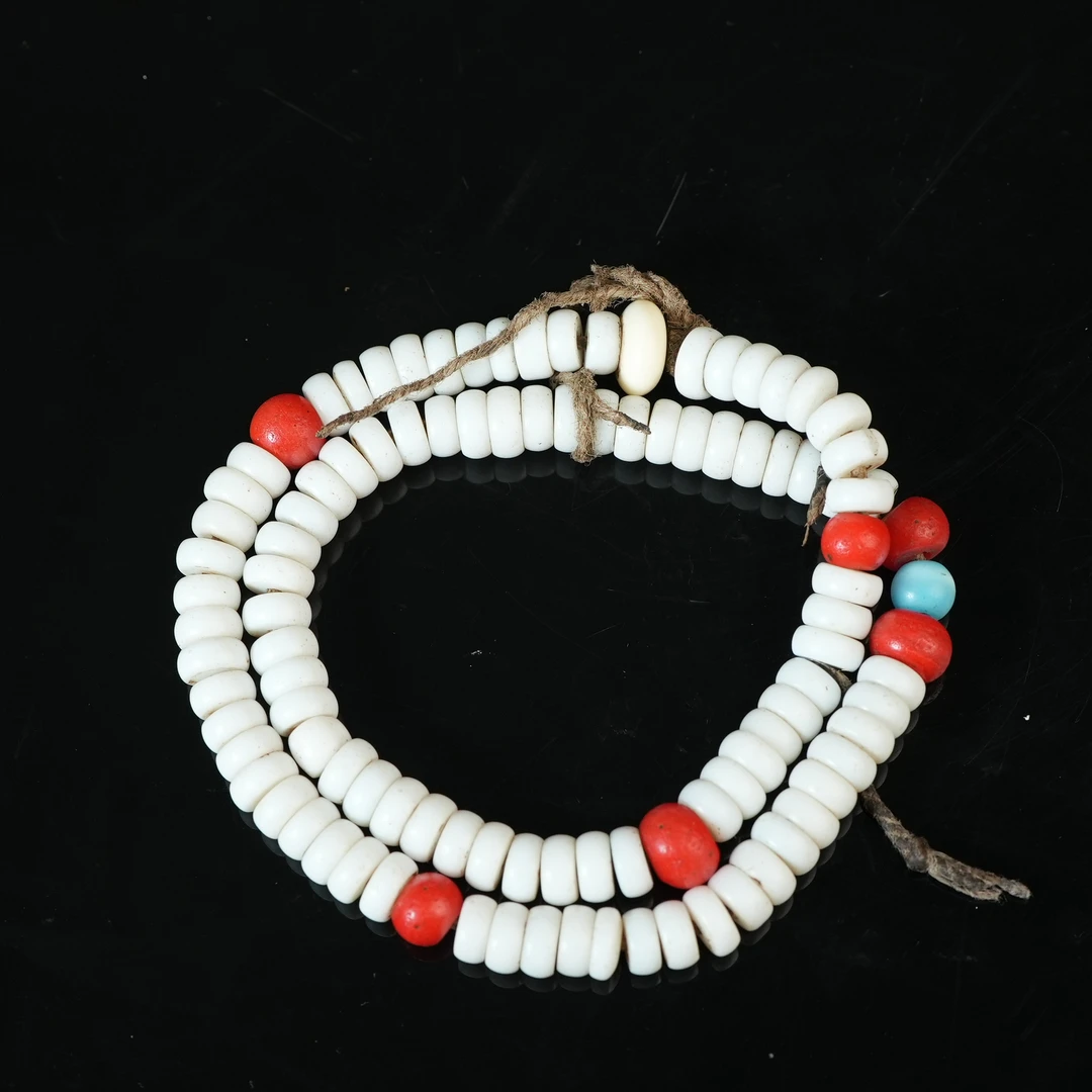 十九世纪白料器念珠【古珠精选】AAJD240321004