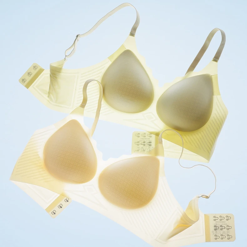 夏季果冻胶无痕内衣收副乳聚拢防下垂舒适运动文胸