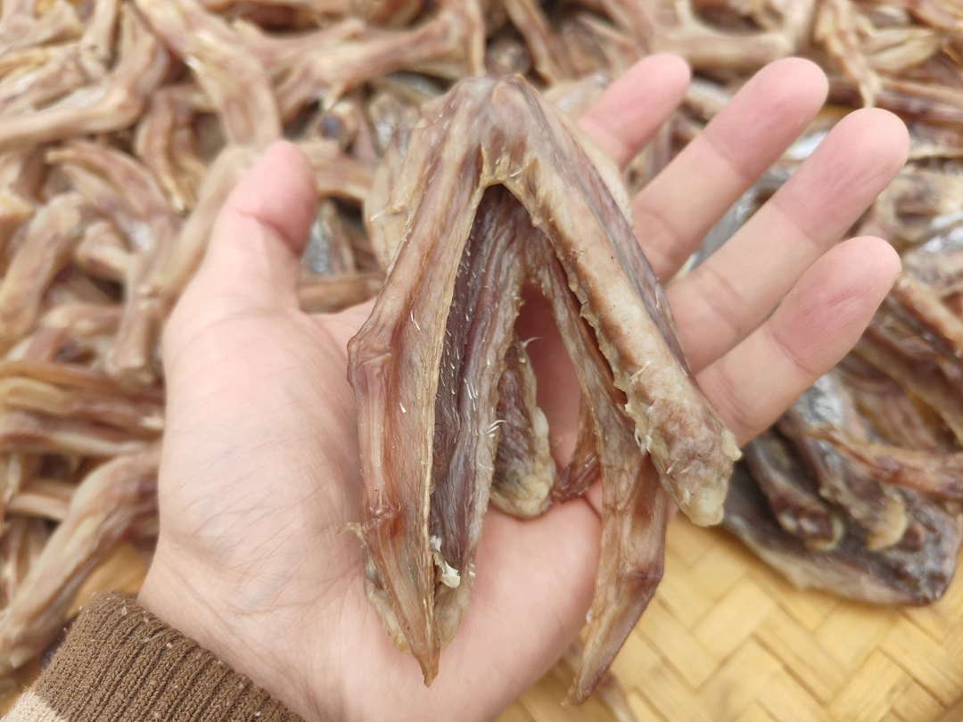 南雄腊鸭杂组合自然风干咸香味5只鸭下巴+5只鸭翅+5只鸭爪包300克