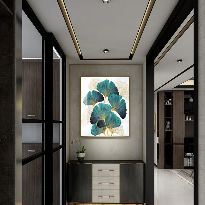 入户进门小画抽象玄关装饰画轻奢高级感晶瓷镶钻方形挂画餐厅壁画