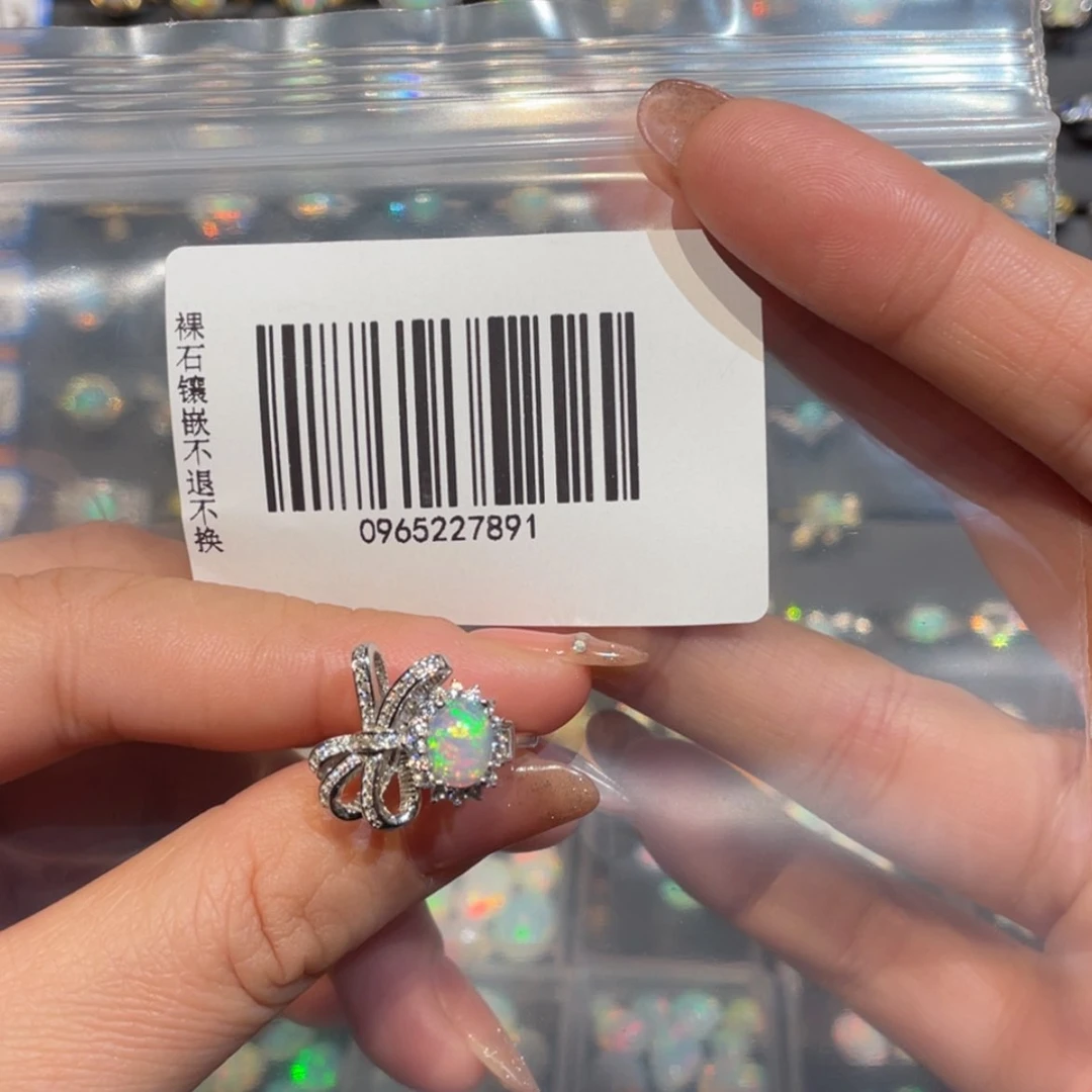 【闪购商品】欧泊戒指银S925镶嵌不****B