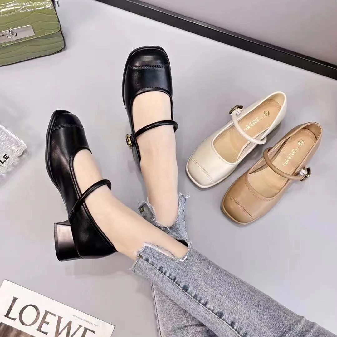 JUUSNN/巨圣新款低跟时尚单鞋玛丽珍2407