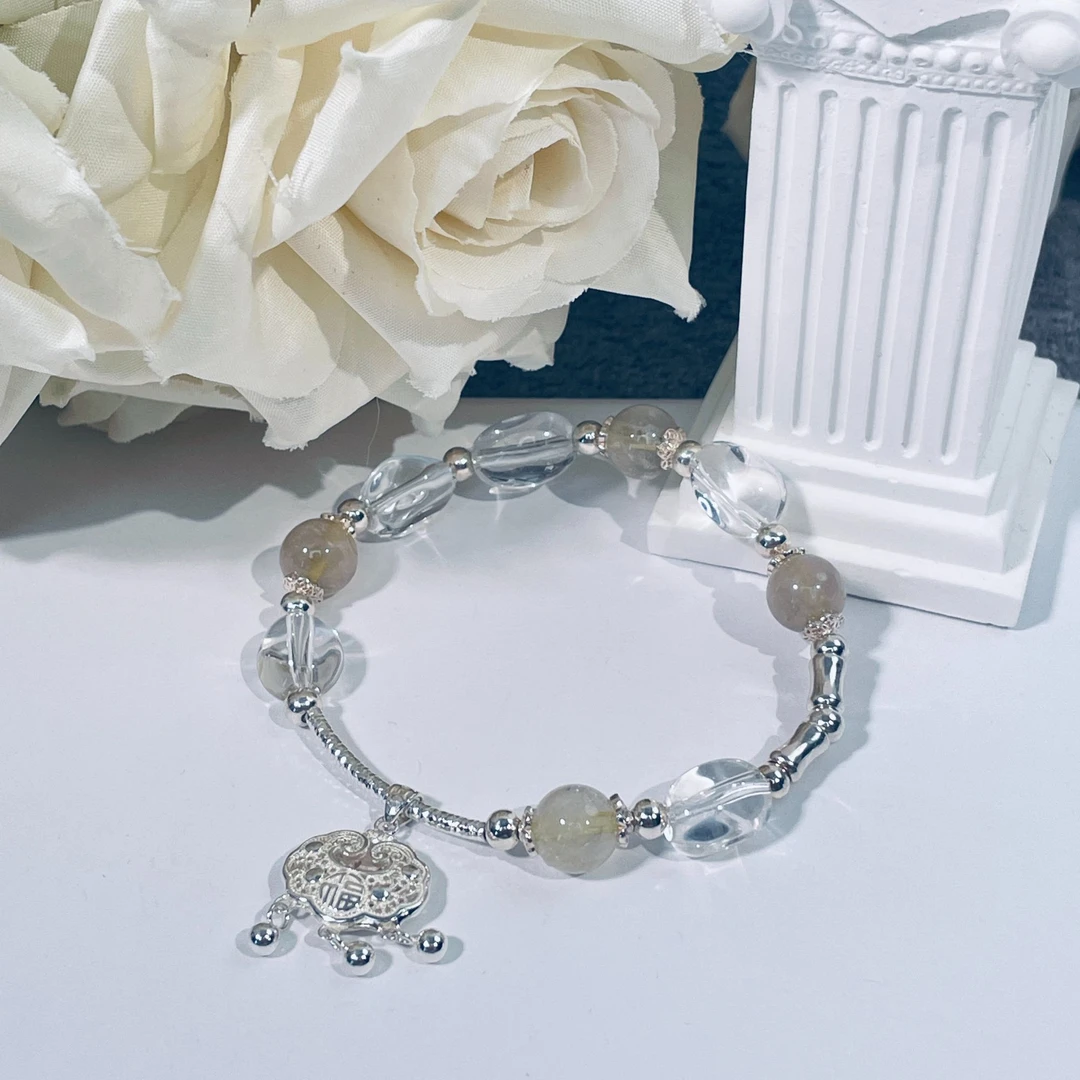 925银手链 8028桂花福锁手链轻奢时尚百搭