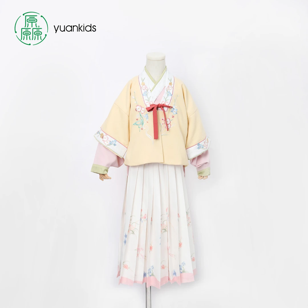 厵-侯府千金-2024秋季新款女童仙气明制马面裙三件套-Y5730581002