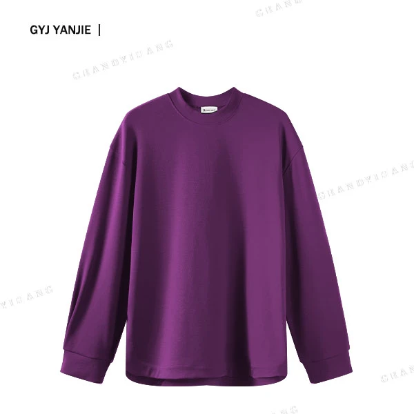 【艳姐推荐】秋冬新款气质百搭前短后长纯色长袖休闲上衣23042