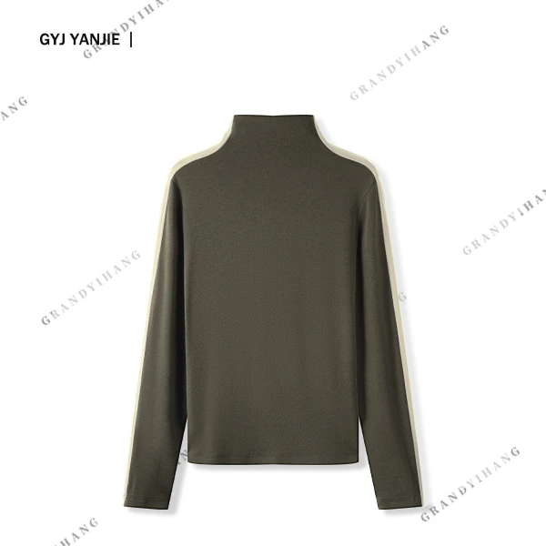 【艳姐优选】秋冬新款时尚百搭长袖半高领打底衫女23072
