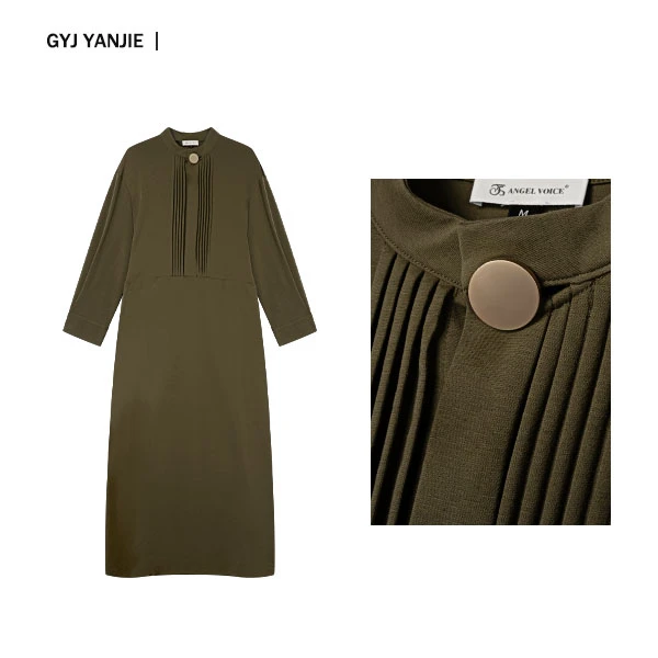 【艳姐优选】春季时尚气质宽松连衣裙w8219