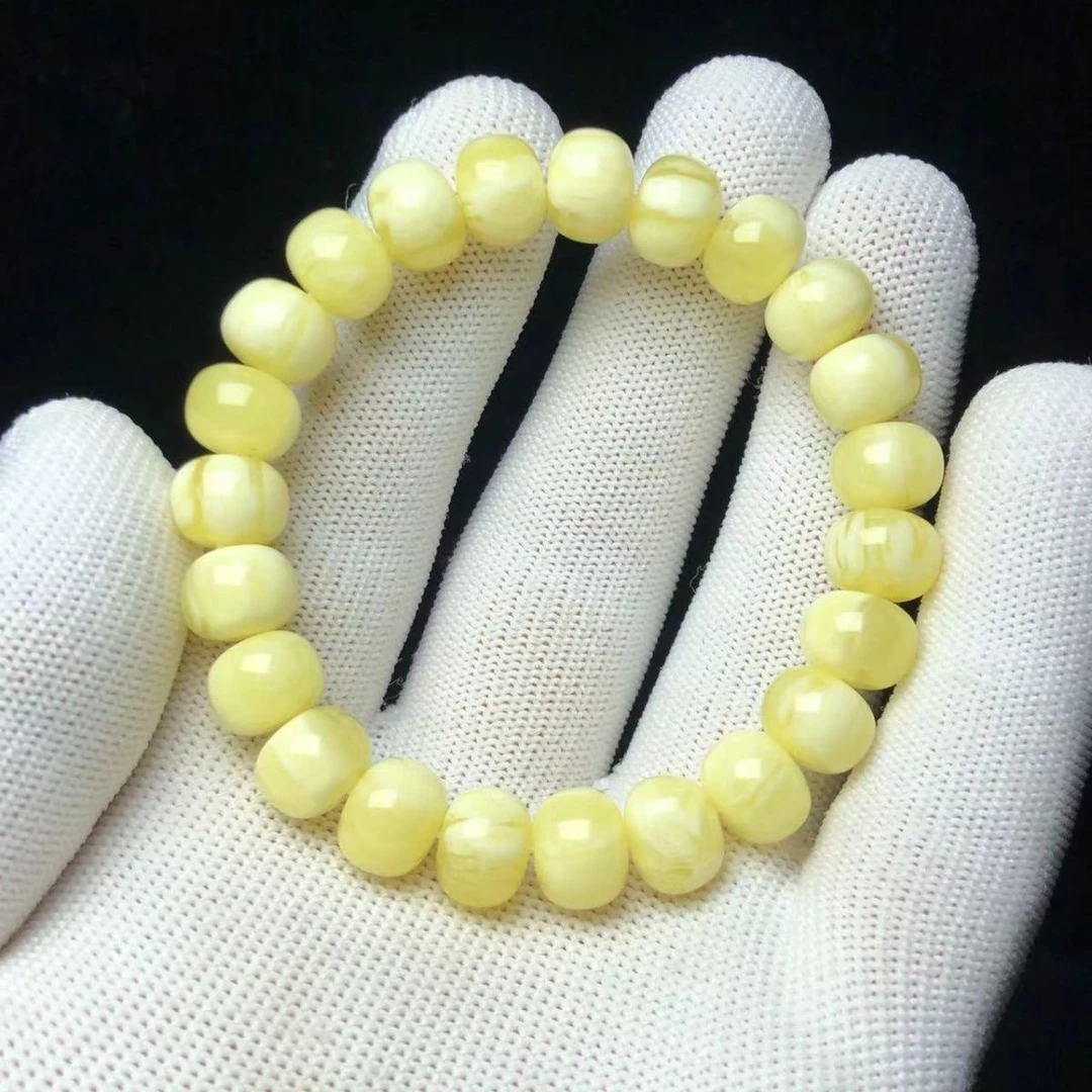 非金属树脂手链 A23白花色老型手串手链10mm女款单圈